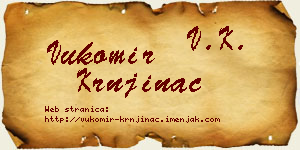 Vukomir Krnjinac vizit kartica